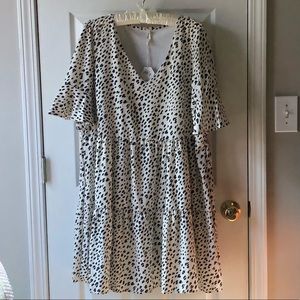 Pinkblush Maternity Plus Animal Print Tiered Dress size 2x NWT!